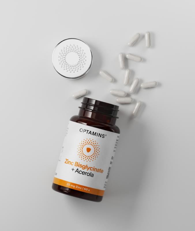 OPTAMINS Zinc Bisglycinate + Acerola kapsulas N60
