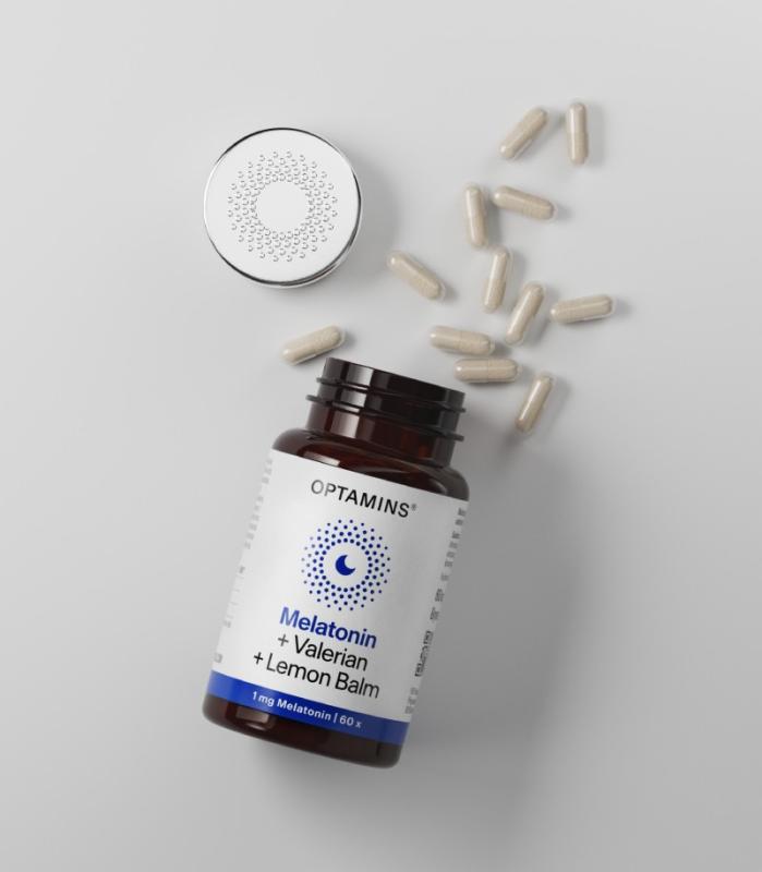 OPTAMINS Melatonin + Valerian + Lemon Balm kapsulas N60