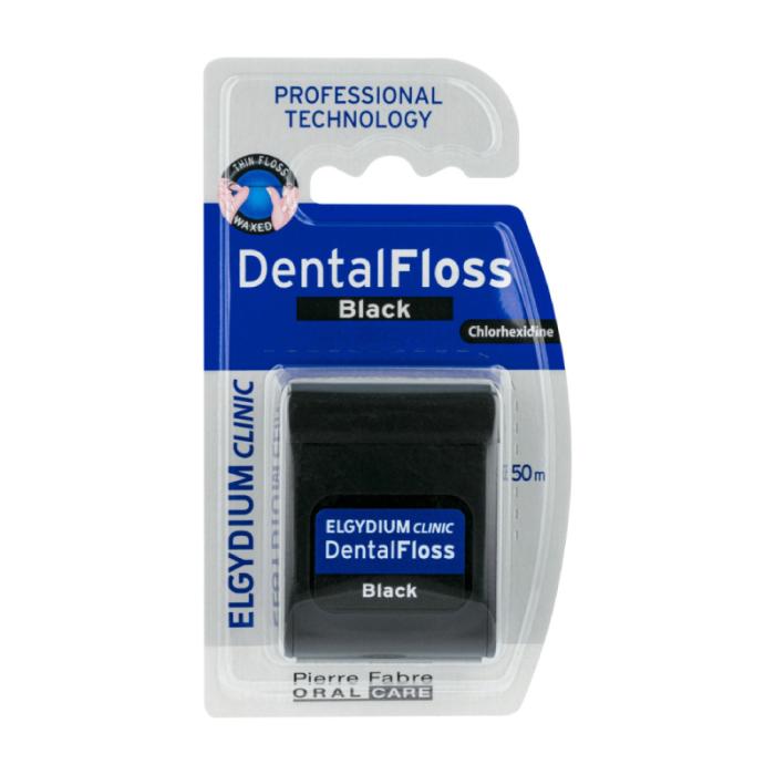 ELGYDIUM Dental Floss Black zobu diegs 50m
