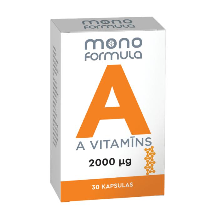 MONO FORMULA A vitamīns 2000mcg kapsulas N30