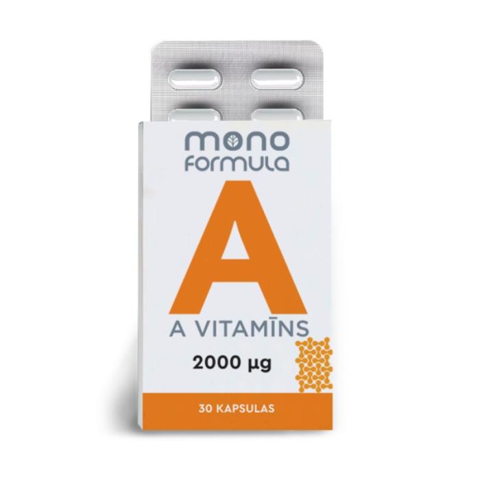 MONO FORMULA A vitamīns 2000mcg kapsulas N30