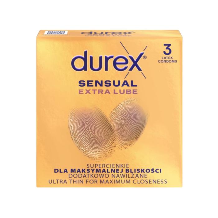 DUREX Sensual Extra Lube prezervatīvi N3