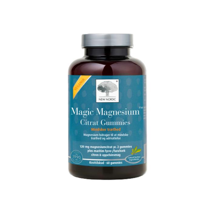 NEW NORDIC Magic Magnesium Citrat Gummies košļājamās pastilas N60