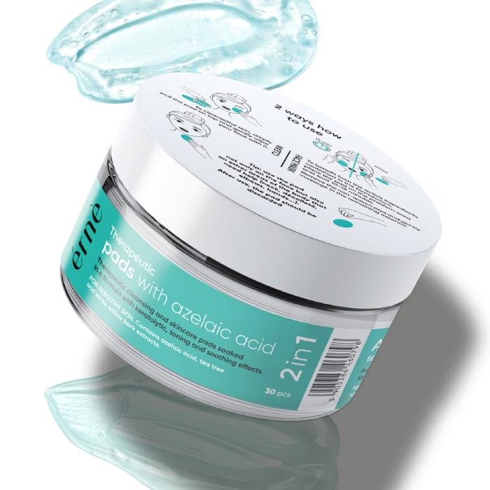 ERNE 2in1 attīrošie spilventiņi ar azelaīnskābi N30