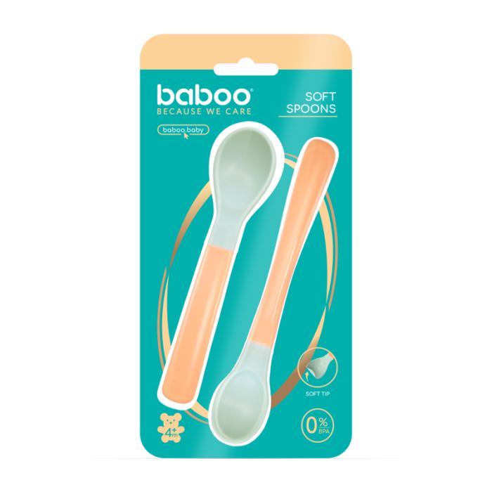 BABOO karotītes ar mīkstu galiņu Peachy Keen 4+ mēneši N2