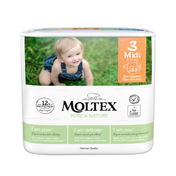MOLTEX Pure & Nature autiņbiksītes 3 Midi N33