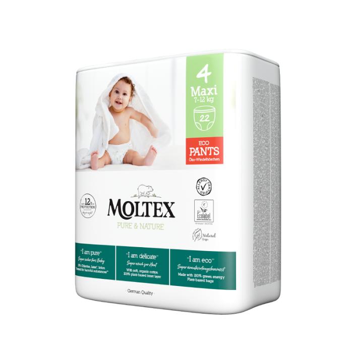 MOLTEX Pure & Nature biksītes 4 Maxi N22