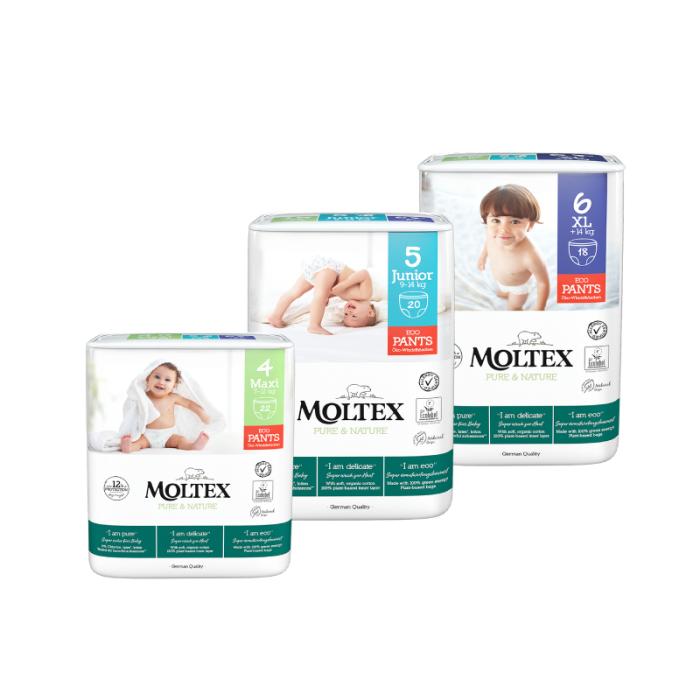 MOLTEX Pure & Nature biksītes 4 Maxi N22