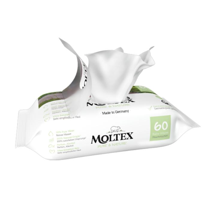 MOLTEX  Pure & Nature mitrās salvetes N60