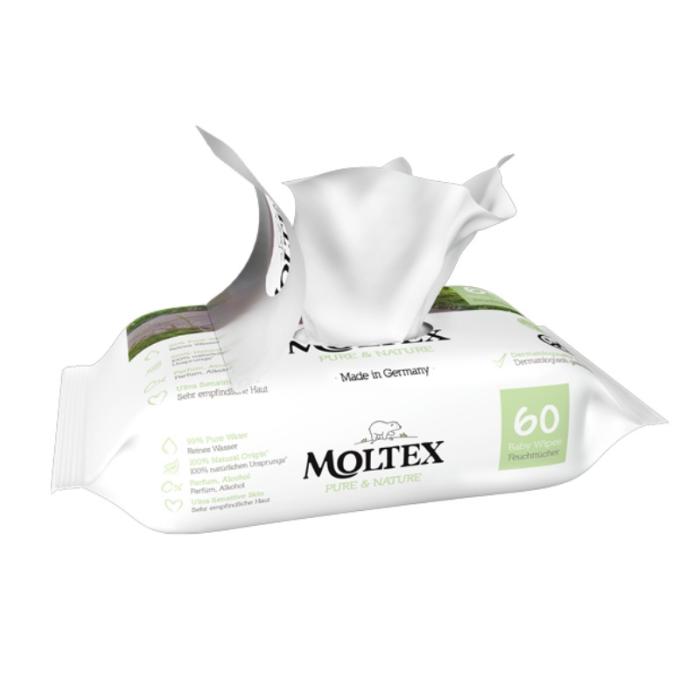 MOLTEX  Pure & Nature mitrās salvetes N60