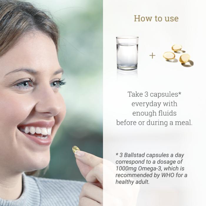 BALLSTAD Omega-3 mīkstās kapsulas (uzpildes iepakojums) N93