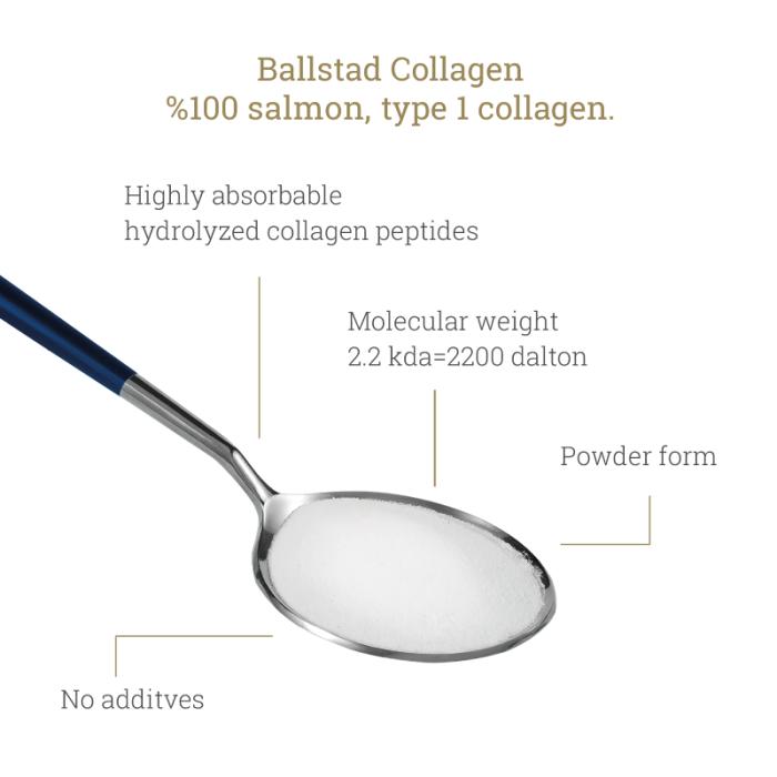 BALLSTAD laša kolagēns pulveris (uzpildes iepakojums) 160g