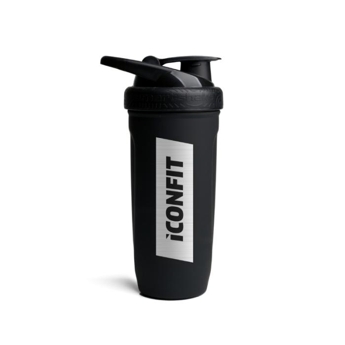 ICONFIT nerūsējošā tērauda šeikeris melns 900ml