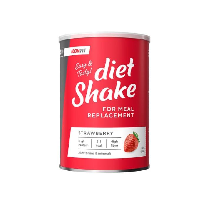 ICONFIT Diet Shake ar zemeņu garšu, pulveris 495g