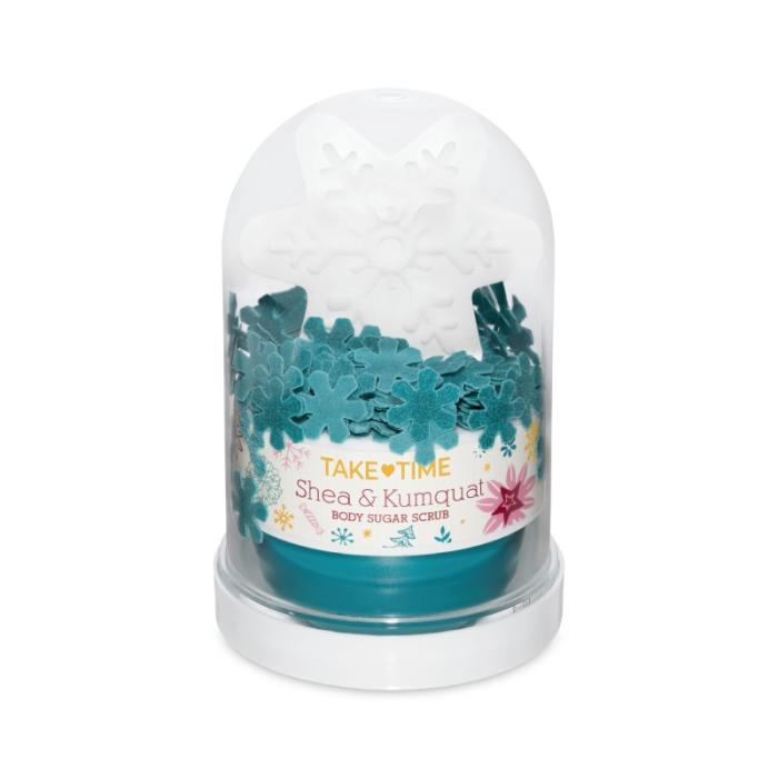 TAKE TIME ķermeņa skrubis, vannas bumba un konfeti dāvanu komplekts