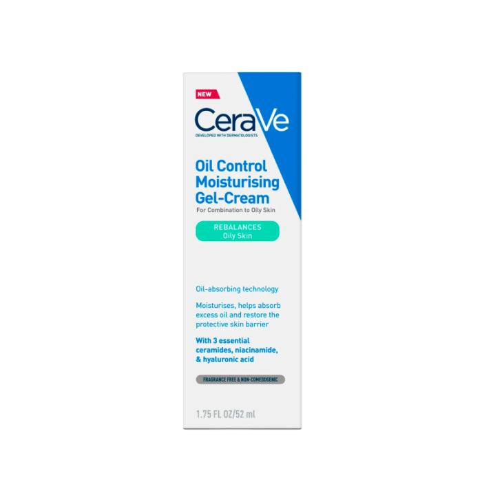 CERAVE mitrinošs gelveida krēms kombinētai/taukainai ādai 52ml
