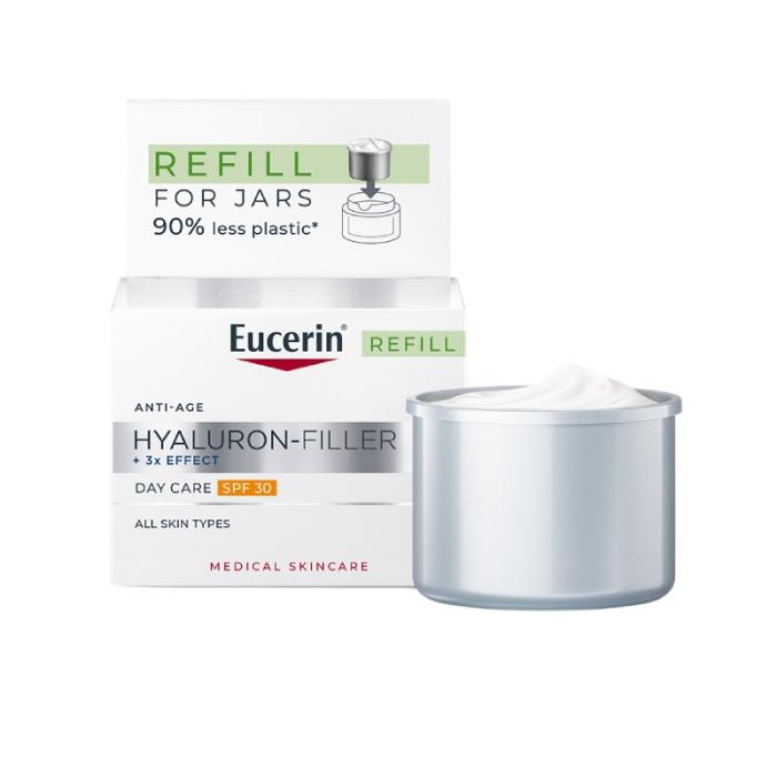 EUCERIN Hyaluron-Filler + 3x Effect SPF 30 dienas krēms uzpildes iepakojums (Refill) 50 ml