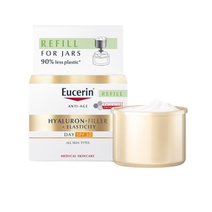 EUCERIN Hyaluron-Filler + Elasticity SPF30 dienas krēms uzpildes iepakojums (Refill) 50 ml