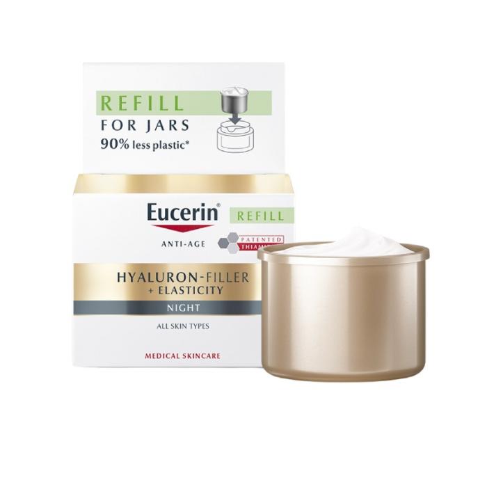EUCERIN Hyaluron-Filler + Elasticity nakts krēms uzpildes iepakojums (Refill) 50ml