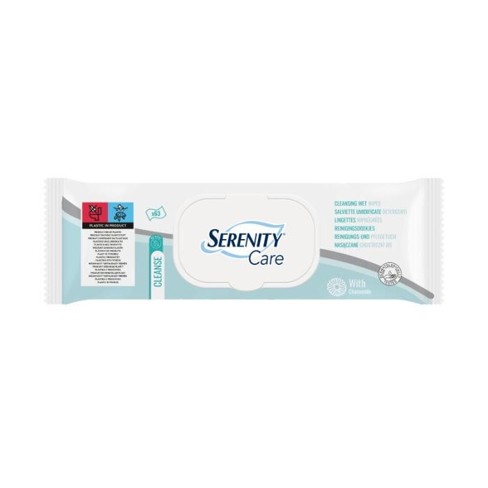 SERENITY Care mitrās salvetes ar kumelīšu ekstraktu N63