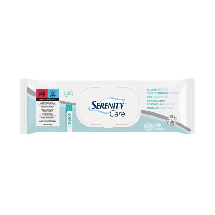 SERENITY Care mitrās salvetes ar kumelīšu ekstraktu N63