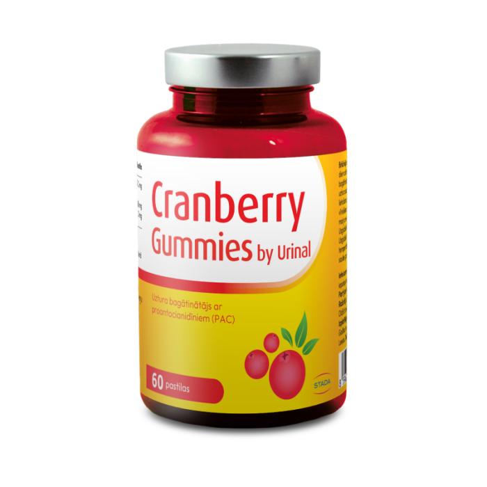 URINAL Cranberry Gummies košļājamās pastilas N60