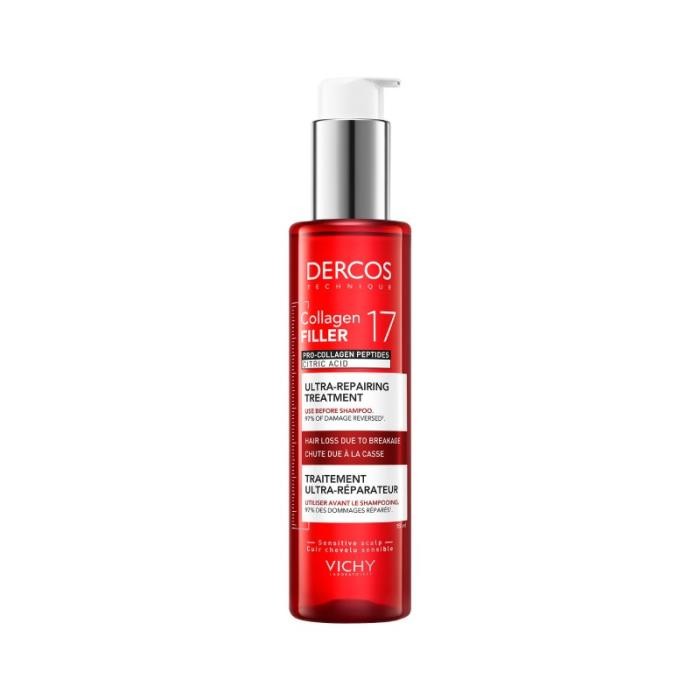 VICHY Dercos Collagen 17 Filler īpaši atjaunojošs līdzeklis lietošanai pirms šampūna 150ml