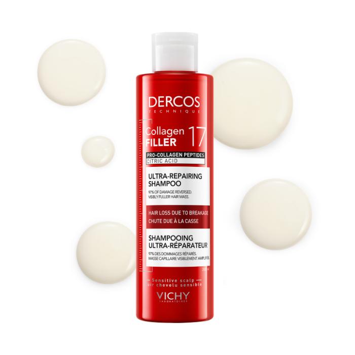 VICHY Dercos Collagen 17 Filler īpaši atjaunojošs šampūns 200ml