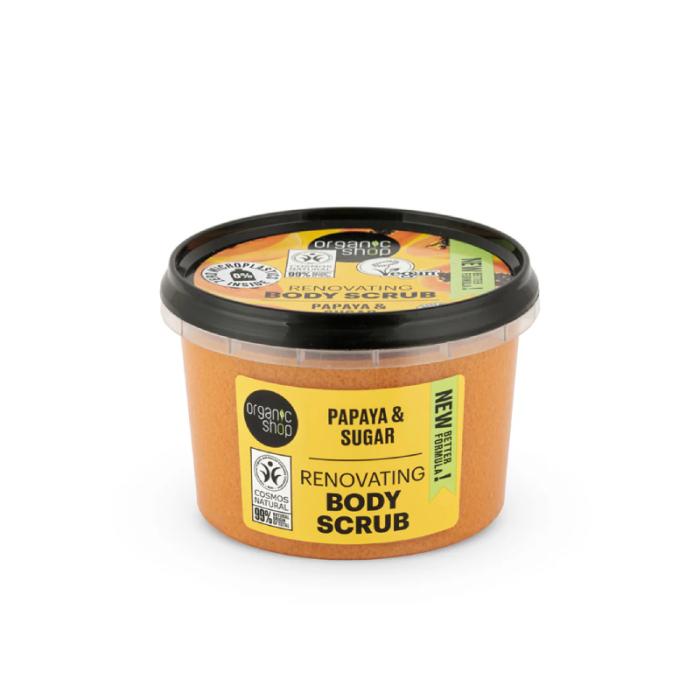 ORGANIC SHOP Papaya&Sugar ķermeņa skrubis 250ml