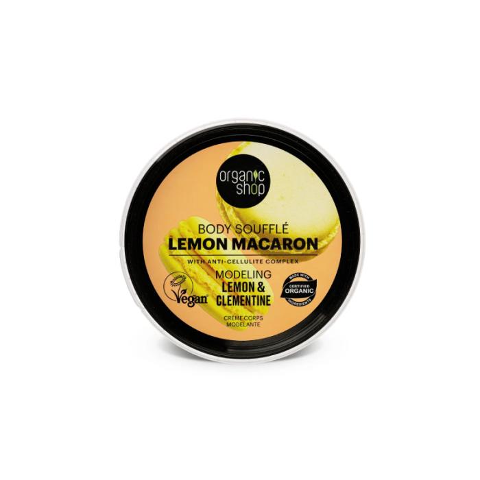 ORGANIC SHOP Lemon Macaron ķermeņa krēms-suflē 250ml