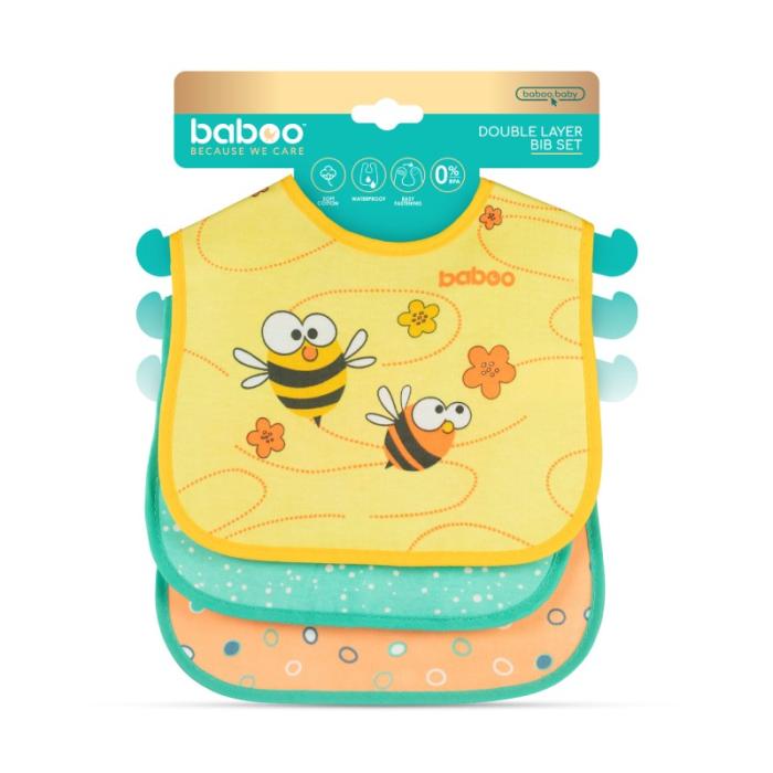 BABOO kokvilnas siekalu priekšautiņi Friends 0+ mēnēši N3