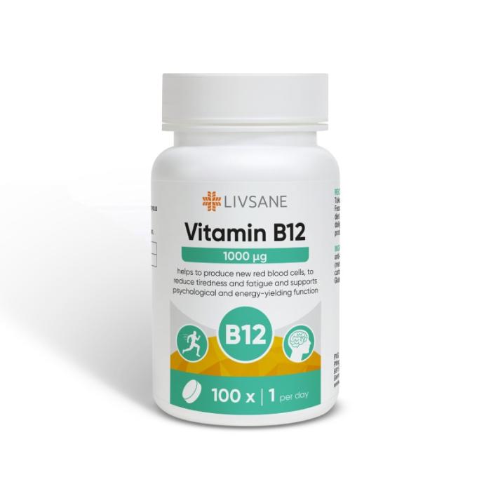 LIVSANE Vitamin B12 1000mcg tabletes N100