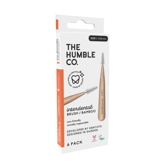 HUMBLE starpzobu birstītes izmērs 1, oranžas N6