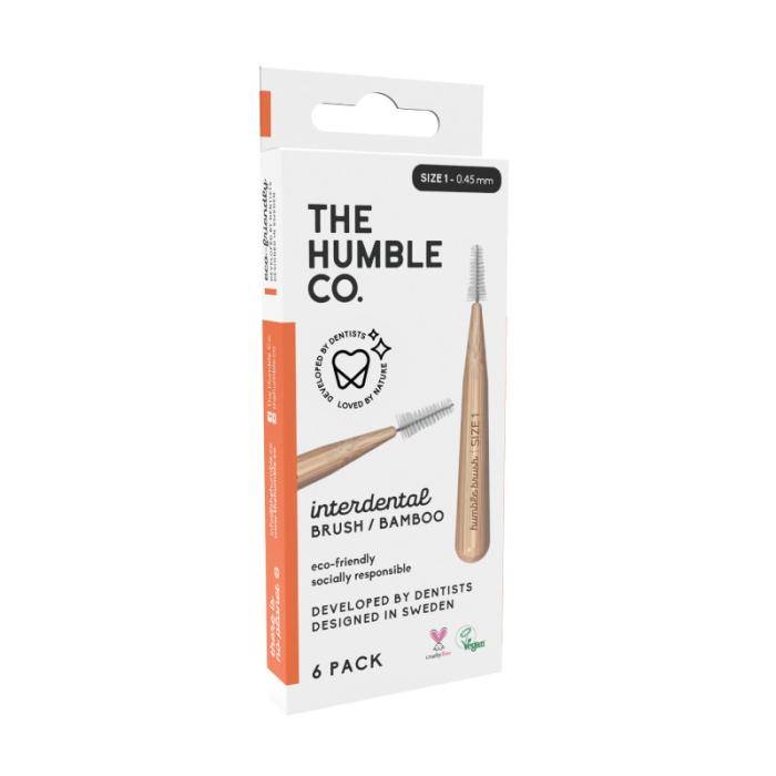 HUMBLE starpzobu birstītes izmērs 1, oranžas N6