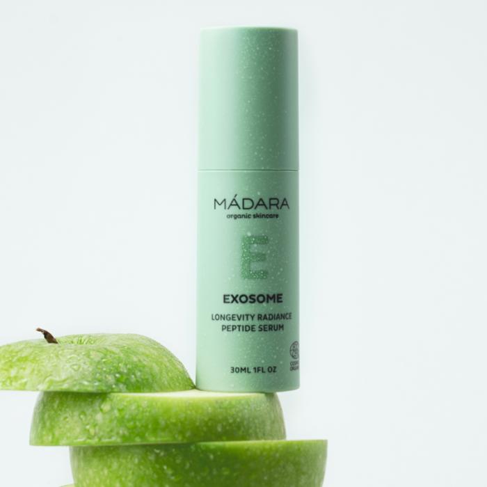 MADARA Exosome Longevity mirdzumu atjaunojošs serums ar eksosomām un peptīdiem 30ml