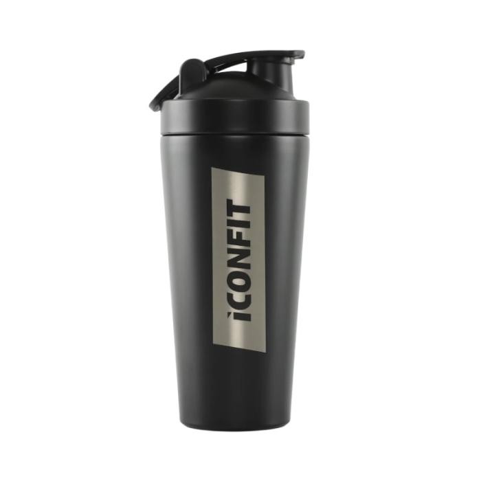 ICONFIT nerūsējošā tērauda šeikeris melns 800ml
