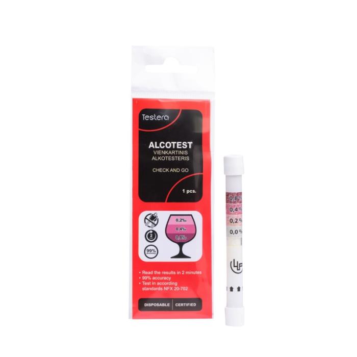 TESTERA Alcotest vienreizlietojamais alkotesteris N1