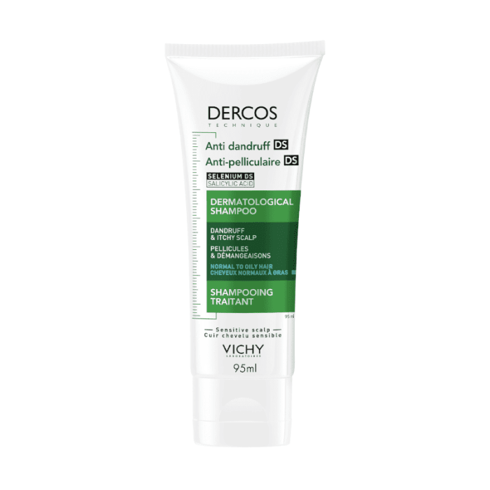 VICHY Dercos pretblaugznu šampūns normāliem un taukainiem matiem 95 ml