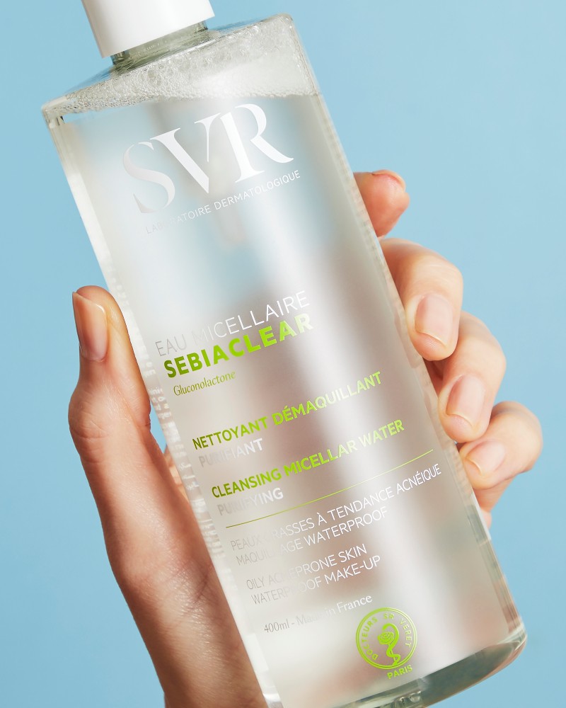 SVR Sebiaclear Eau Micellaire attīrošs micelārais ūdens taukainai, problemātiskai ādai 400 ml