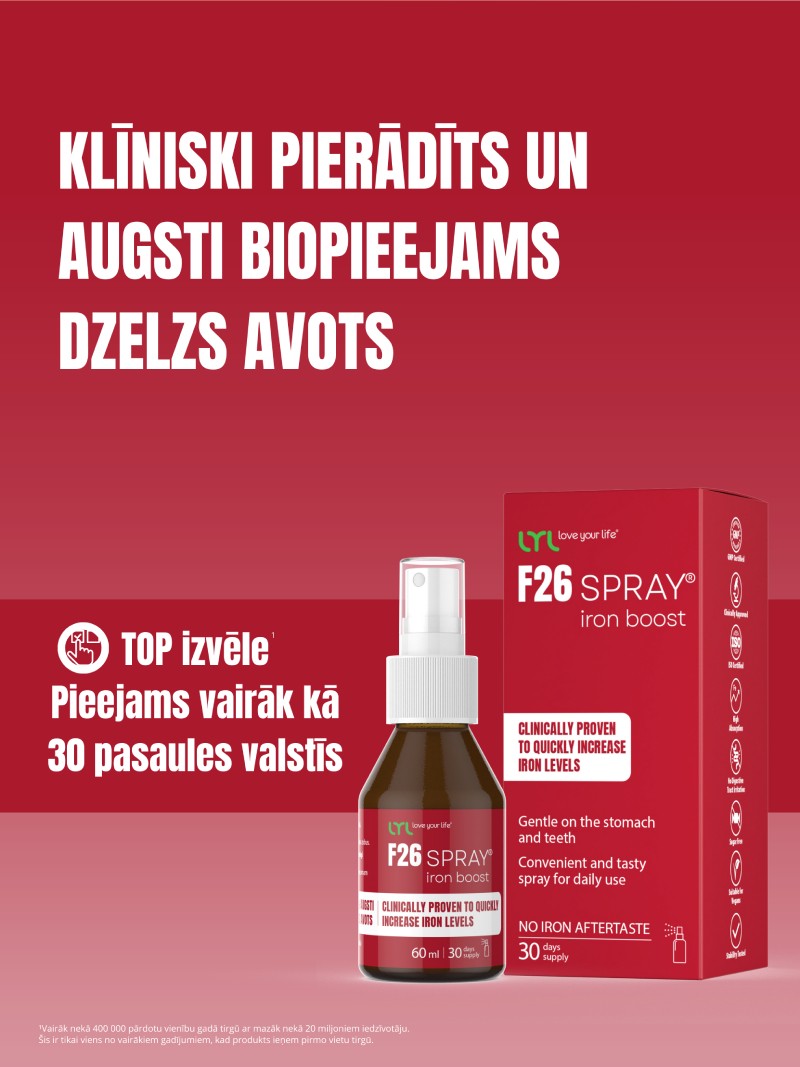 LYL F26 SPRAY iron boost (30 devas), sprejs, 60 ml