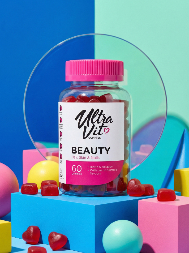 ULTRAVIT Gummies Beauty košļājamās tabletes N60