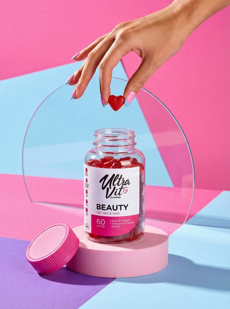 ULTRAVIT Gummies Beauty košļājamās tabletes N60