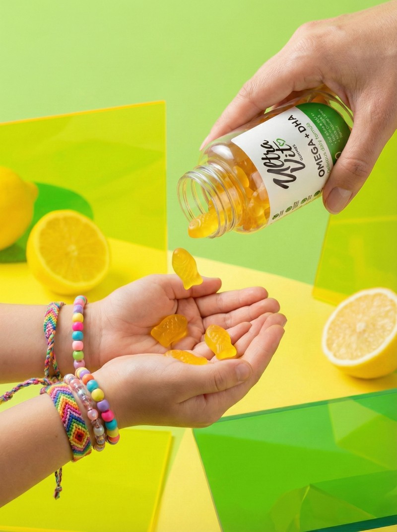 ULTRAVIT Gummies Omega + DHA košļājamās tabletes N60