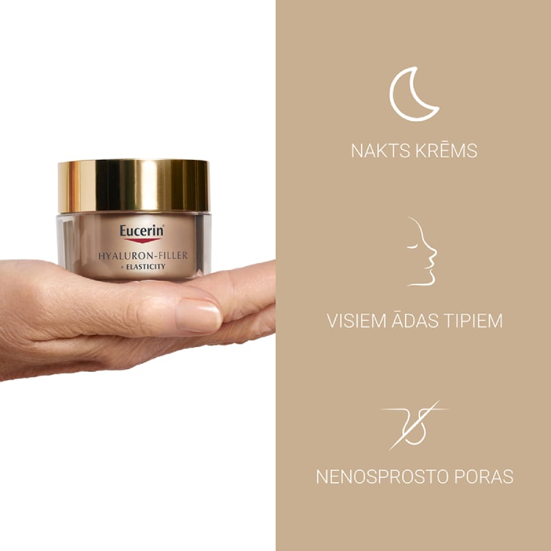 EUCERIN Hyaluron-Filler + Elasticity Night nakts sejas krēms 50 ml
