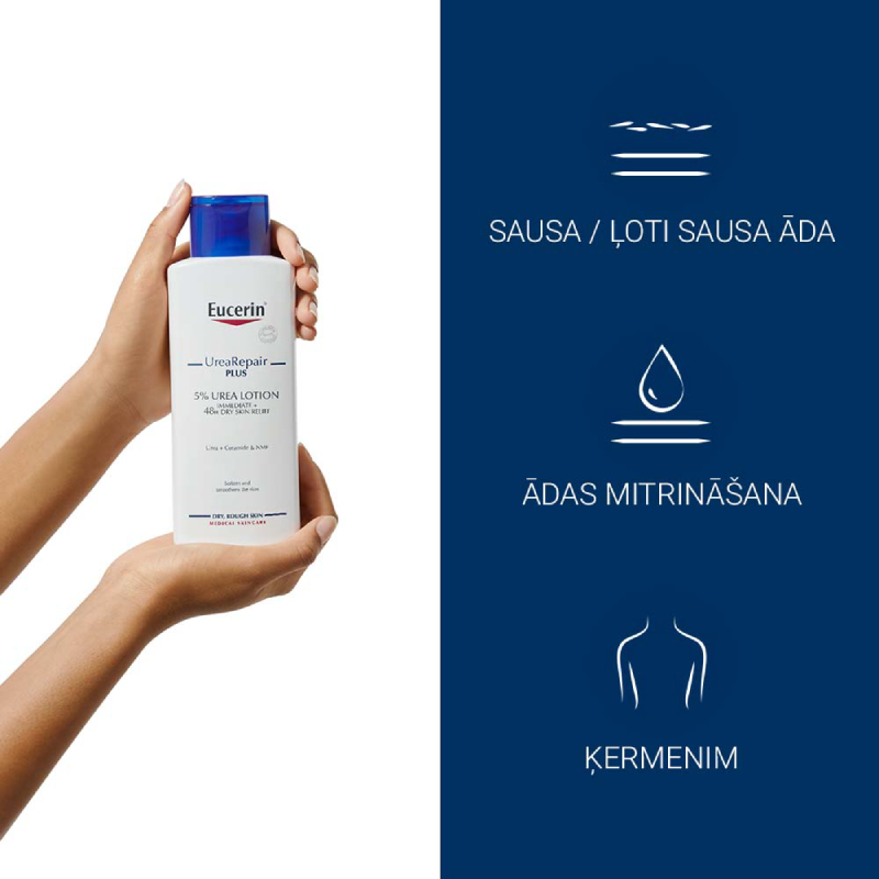 EUCERIN UreaRepair Plus 5% ķermeņa losjons 250 ml