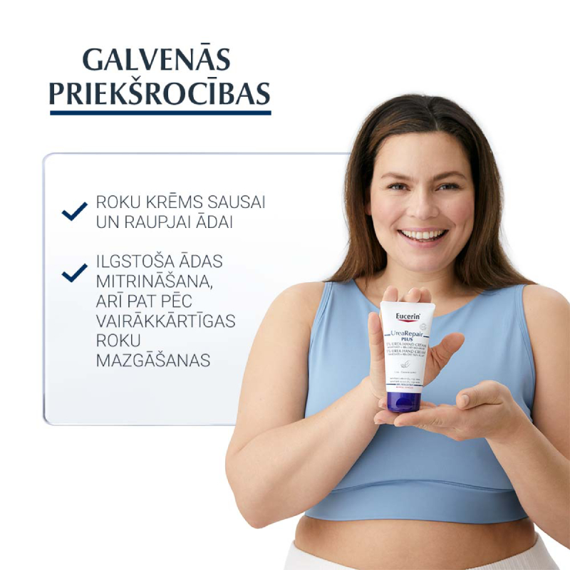 EUCERIN UreaRepair Plus krēms rokām ar 5% urea 75 ml