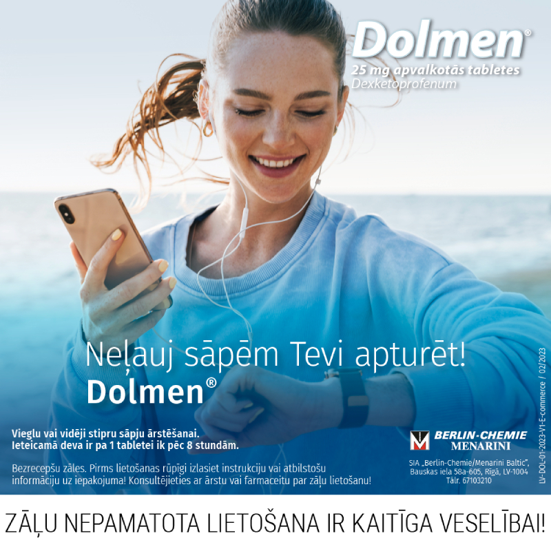 DOLMEN 25 mg apvalkotās tabletes N10