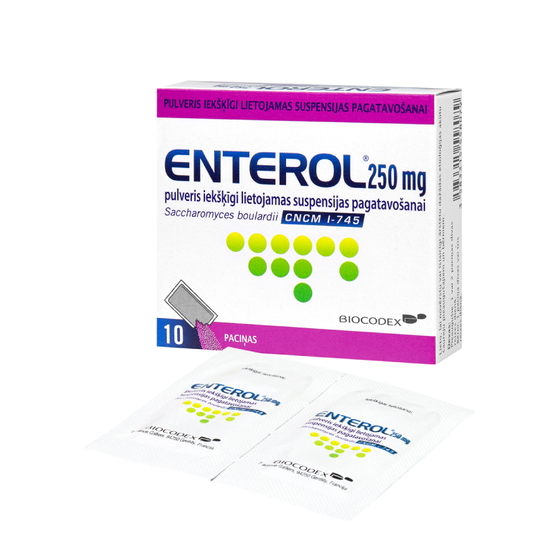 ENTEROL 250 mg pulveris iekšķīgi lietojamas suspensijas pagatavošanai N10