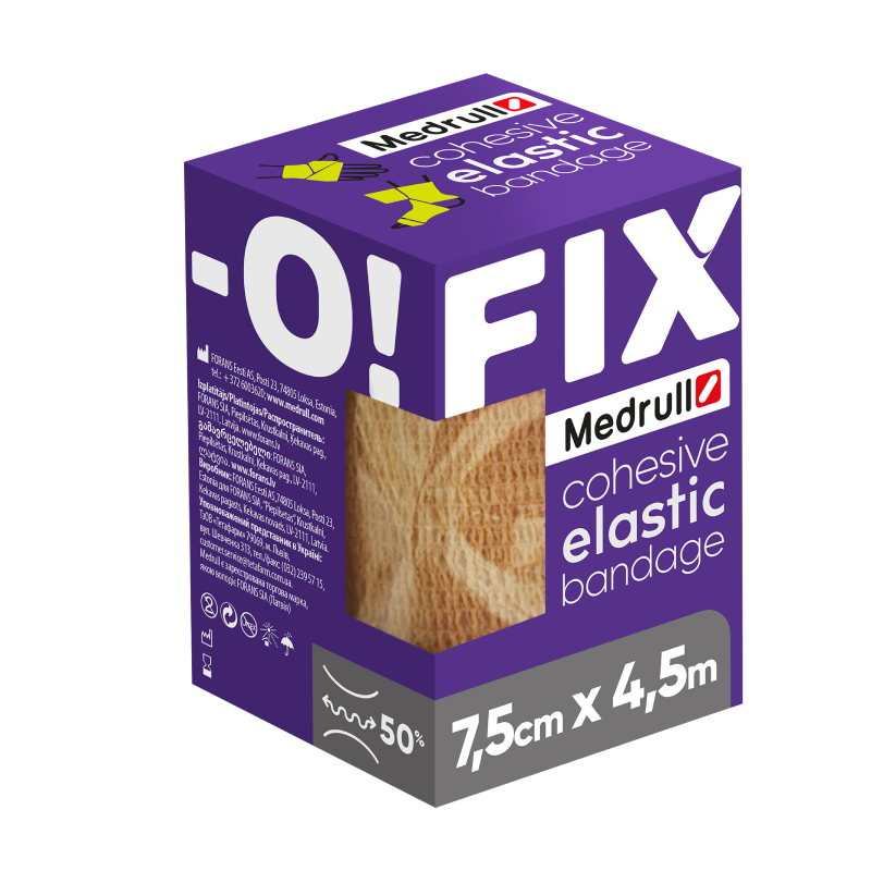 MEDRULL Fix-O pašlīpošā elastīgā saite 4.5mx7.5cm