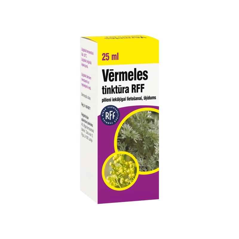 Vērmeles tinktūra RFF pilieni iekšķīgai lietošanai 25 ml